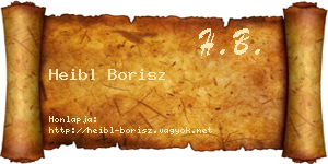 Heibl Borisz névjegykártya